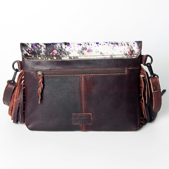 American Darling Envelope Hair-On Genuine Western Leather Women Bag - Picture 5 of 6